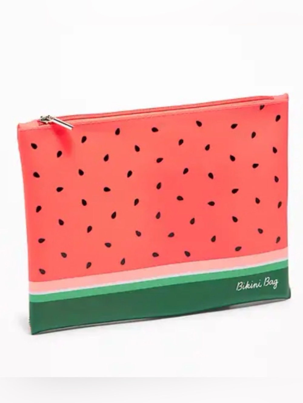 Old Navy graphic jelly bikini bag, Watermelon Splash, dedicated wet-pouch, EUC